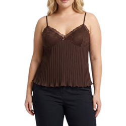 Curvy Pleated Tank Top