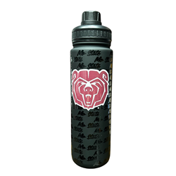 Fanatics Bear Head Mo State Black Water Bottle