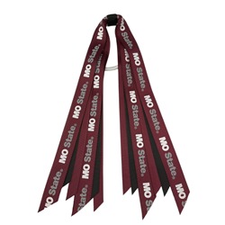 USA Bows Mo State Maroon and Black Ribbon Streamer Bow