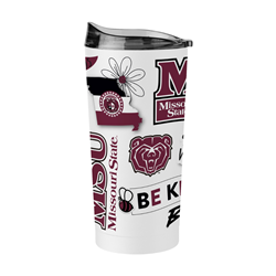 Logo Brands Missouri State Collage White Tumbler