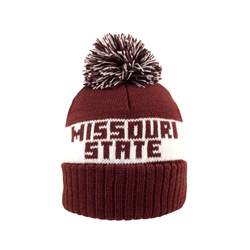 LogoFit Missouri State Infant Maroon and White Stocking Cap with Pom