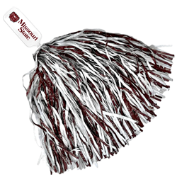 Bear Head Missouri State Maroon and White Pom Pom