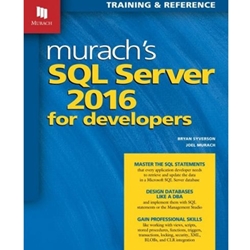 MURACH'S SQL SERVER 2016 DEVELOPERS