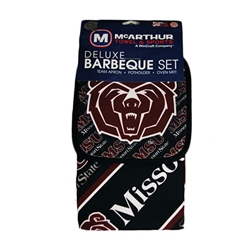 Deluxe MSU Bear Head Barbeque Set