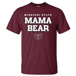 Gildan Missouri State Mama Bear Bear Head Maroon Short Sleeve