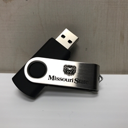 MSU 8GB Swivel Flash Drive - Black