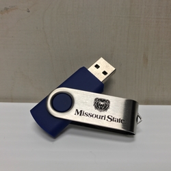 MSU 8GB Swivel Flash Drive - Blue