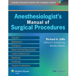 *OLD ED* ANESTHESIOLOGIST'S MANUAL