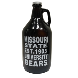 Missouri State University 64 oz Glass Growler