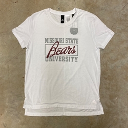 Adidas Ladies Missouri State Bears University White Short Sleeve